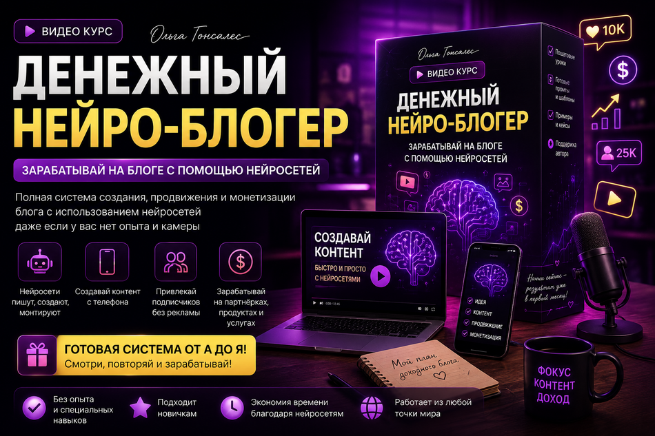 Видео-курс Денежный НЕЙРО-БЛОГЕР