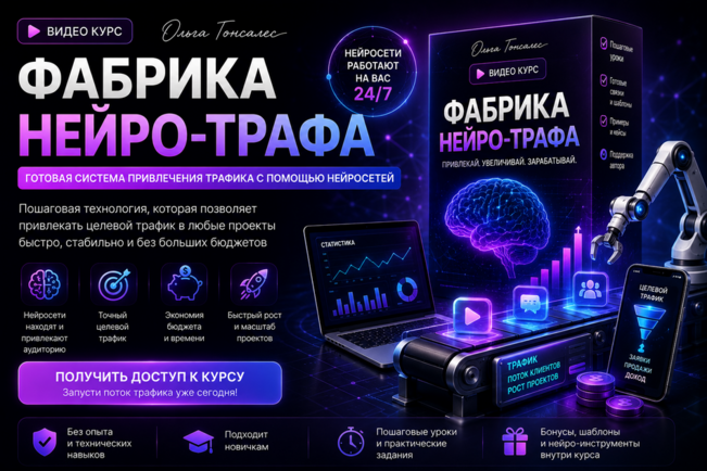 Видео-курс Фабрика НЕЙРО-ТРАФА